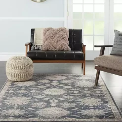 Sale Kirklands Home Blue Lush Vines Area Rug, 4x6