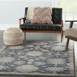 Sale Kirklands Home Blue Lush Vines Area Rug, 4x6