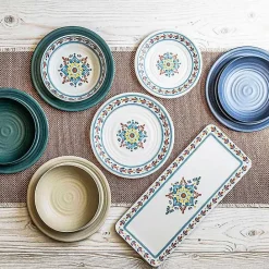 Hot Kirklands Home Madden Melamine Low Bowls, Set of 6 Blue