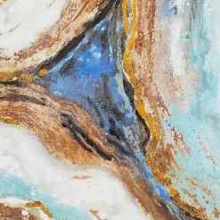Outlet Kirklands Home Blue Marbling Agate Framed Canvas Art Print