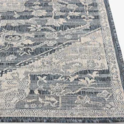 Best Kirklands Home Medallion Lava Indoor/Outdoor Area Rug, 7x9 Blue