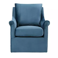 New Kirklands Home Mora Swivel Accent Chair Blue