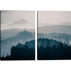 Kirklands Home Blue Mountain Canvas Prints, Set of 2
