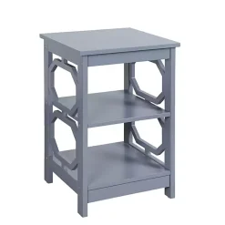 Outlet Kirklands Home Octagon 2-Shelf Accent Table Blue