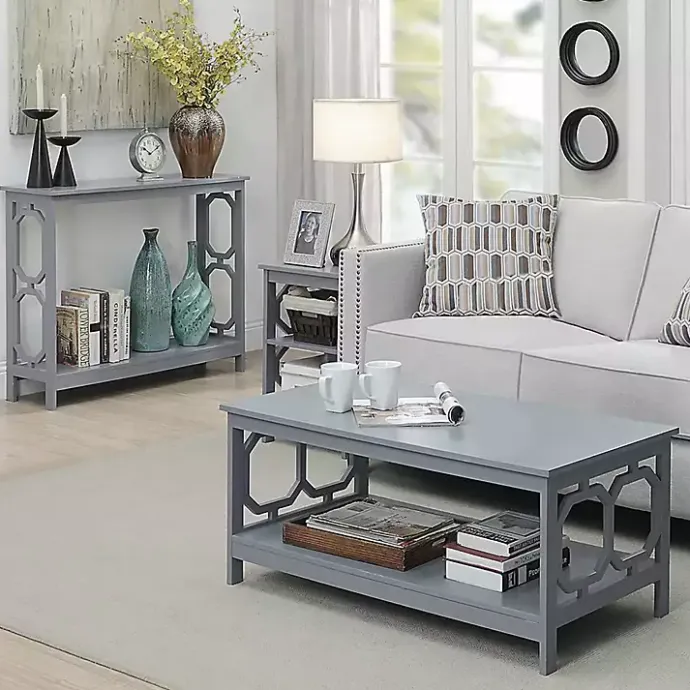Outlet Kirklands Home Octagon 2-Shelf Accent Table Blue