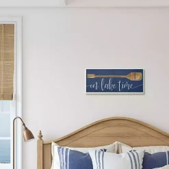 Clearance Kirklands Home On Lake Time Wall Plaque Blue