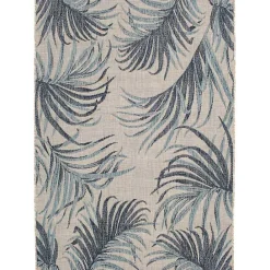 Outlet Kirklands Home Palm Fronds Lava Indoor/Outdoor Area Rug, 5x7 Blue