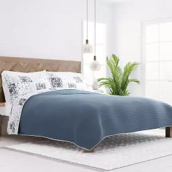 Sale Kirklands Home Blue Patchwork Reversible 2-pc. Twin Quilt Set