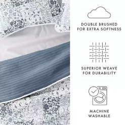 Sale Kirklands Home Blue Patchwork Reversible 2-pc. Twin Quilt Set