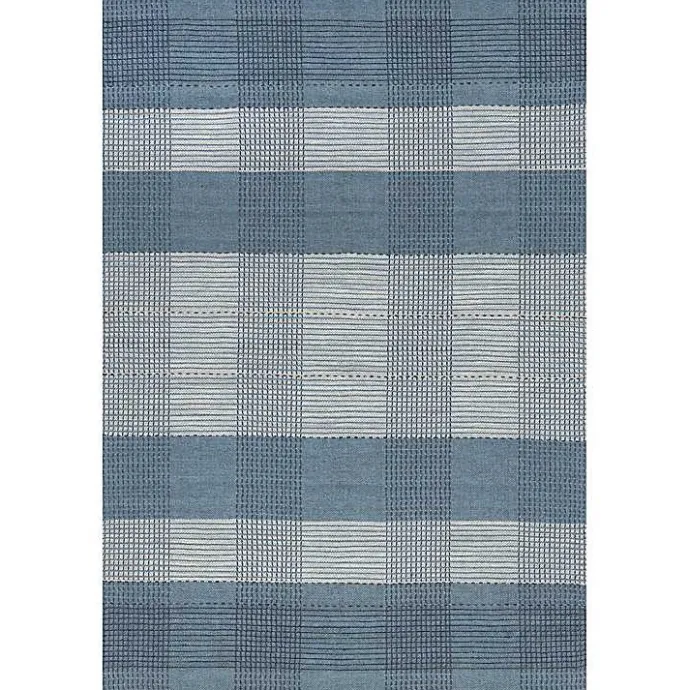 Sale Kirklands Home Plaid Emily Henderson x RugsUSA Rug, 8x10 Blue