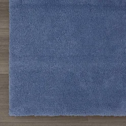 Clearance Kirklands Home Blue Plush Microfiber Bath Mat, 20x24