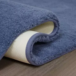 Clearance Kirklands Home Blue Plush Microfiber Bath Mat, 20x24
