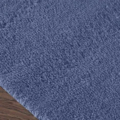 Clearance Kirklands Home Blue Plush Microfiber Bath Mat, 20x24