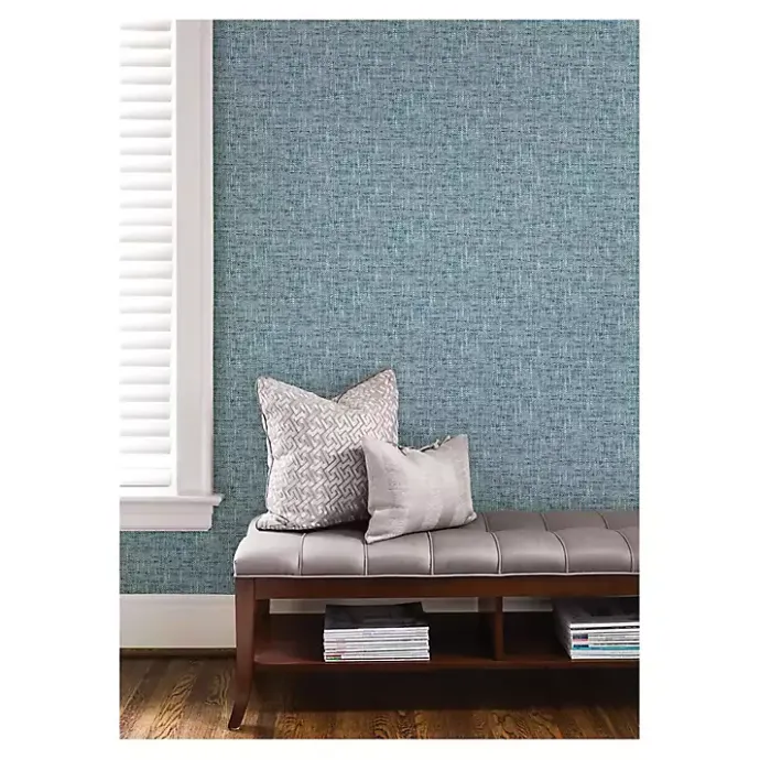 Hot Kirklands Home Poplin Peel & Stick Wallpaper Blue