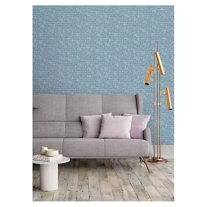 Hot Kirklands Home Poplin Peel & Stick Wallpaper Blue