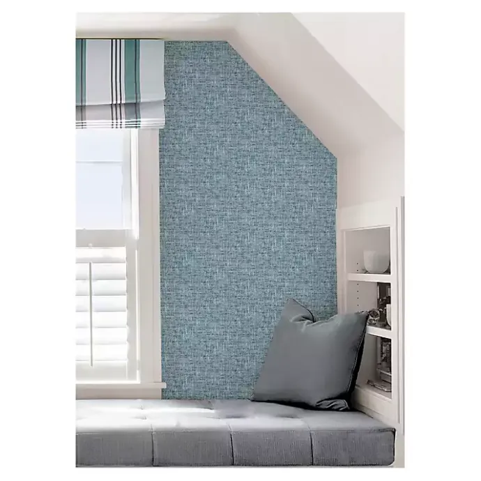 Hot Kirklands Home Poplin Peel & Stick Wallpaper Blue
