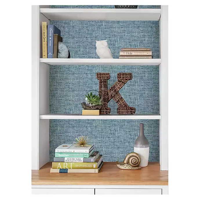 Hot Kirklands Home Poplin Peel & Stick Wallpaper Blue