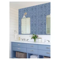 Hot Kirklands Home Provincial Tiles Peel & Stick Wallpaper Blue