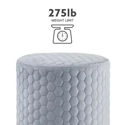 Clearance Kirklands Home Blue Quilted Honeycomb Ottoman