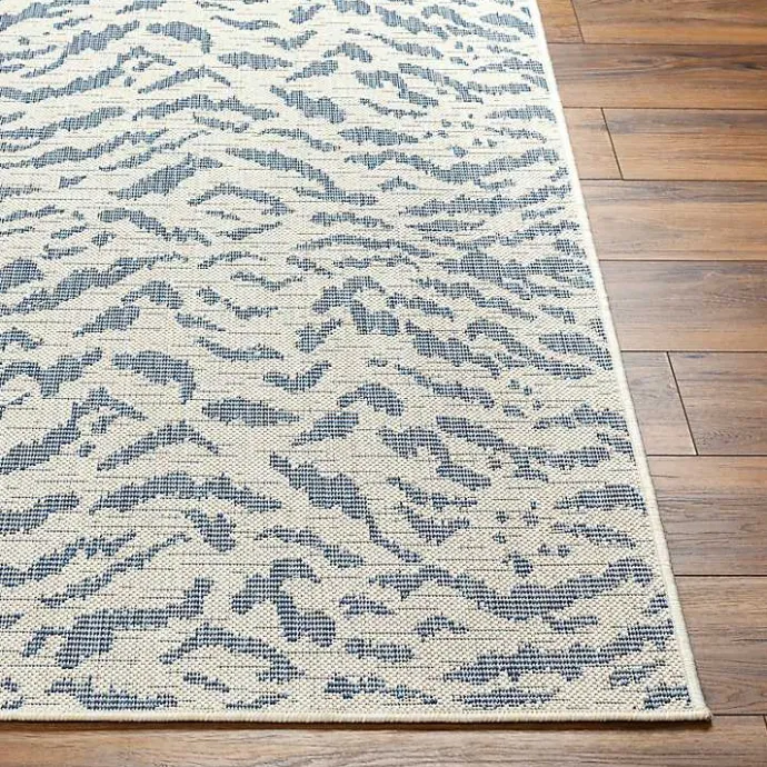 Kirklands Home Blue Ravello Outdoor Rug, 7x10