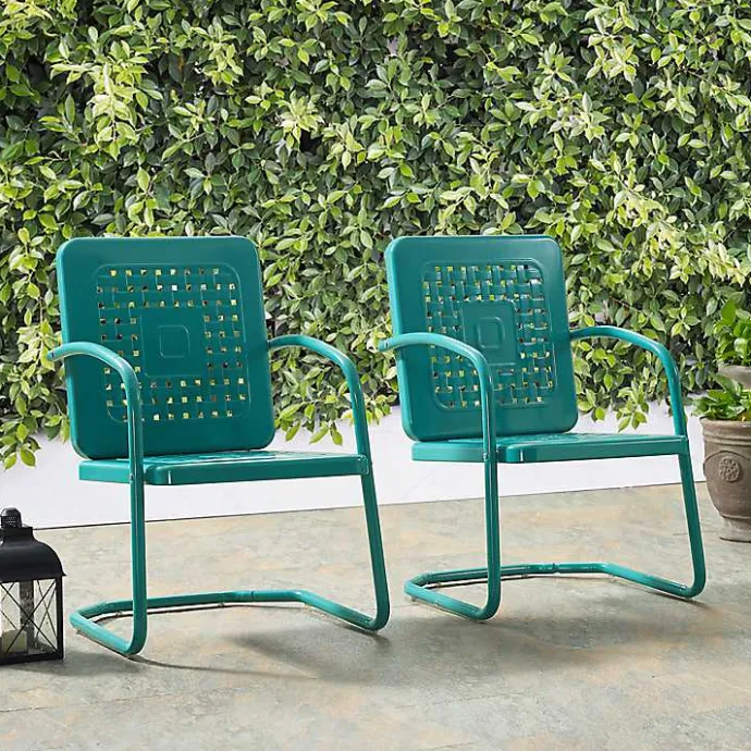 Online Kirklands Home Retro Basket Weave Chairs, Set of 2 Blue