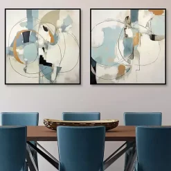 Outlet Kirklands Home Blue Rhythms Framed Canvas Art Prints, Set of 2