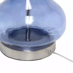 Discount Kirklands Home Rippled Glass Droplet Table Lamp Blue