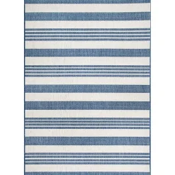 Kirklands Home Robin Stripe Outdoor Rug, 5x8 Blue