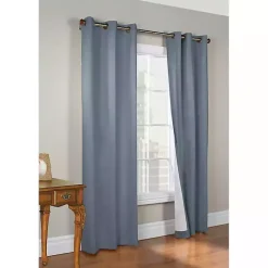 Sale Kirklands Home Room Darkening Curtain Panel Set, 84 in. Blue