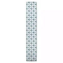 Kirklands Home Blue Scallop Seashells Table Runner, 90 in.