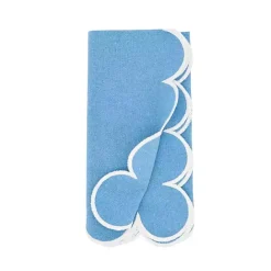 Discount Kirklands Home Scalloped Edge Napkins, Set of 4 Blue
