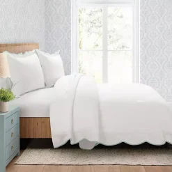Discount Kirklands Home Blue Scalloped Edge 3-pc. King Comforter Set