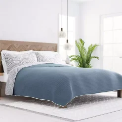 Online Kirklands Home Blue Scalloped Reversible 2-pc. Twin Quilt Set
