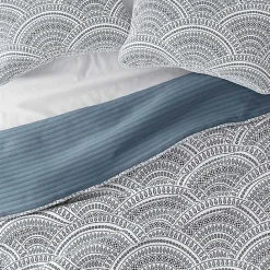 Online Kirklands Home Blue Scalloped Reversible 3-pc. Queen Quilt Set