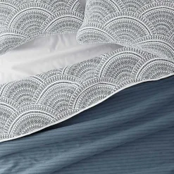 Online Kirklands Home Blue Scalloped Reversible 3-pc. Queen Quilt Set