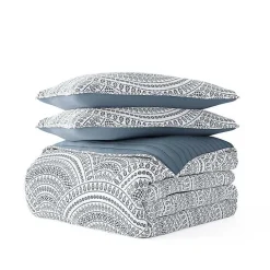 Best Kirklands Home Blue Scalloped Reversible 3-pc. King Quilt Set