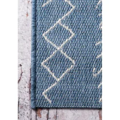 Best Kirklands Home Blue Serna Tribal Outdoor Area Rug, 5x8