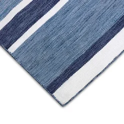 Sale Kirklands Home Blue Shades Striped Indoor/Outdoor Area Rug, 5x7