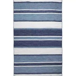 Kirklands Home Blue Shades Striped Indoor/Outdoor Area Rug, 7x9