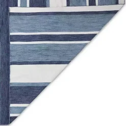 Kirklands Home Blue Shades Striped Indoor/Outdoor Area Rug, 7x9