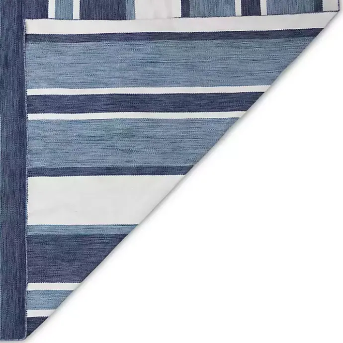 Kirklands Home Blue Shades Striped Indoor/Outdoor Area Rug, 7x9