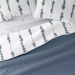 Sale Kirklands Home Blue Shibori Reversible 3-pc. Queen Quilt Set