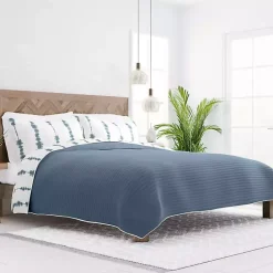 Kirklands Home Blue Shibori Reversible 3-pc. King Quilt Set