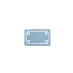 Outlet Kirklands Home Blue Simple Trim Cotton Tufted Bath Mat, 30 in.