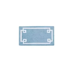 Outlet Kirklands Home Simple Trim Cotton Tufted Bath Mat, 40 in. Blue