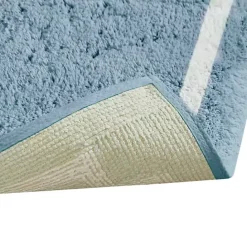 Outlet Kirklands Home Simple Trim Cotton Tufted Bath Mat, 40 in. Blue