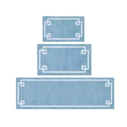 Outlet Kirklands Home Simple Trim Cotton Tufted Bath Mat, 40 in. Blue