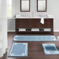 Outlet Kirklands Home Simple Trim Cotton Tufted Bath Mat, 72 in. Blue