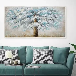 Clearance Kirklands Home Blue Solitude Framed Canvas Art Print