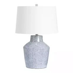 Kirklands Home Speckled Ceramic Jar Table Lamp Blue